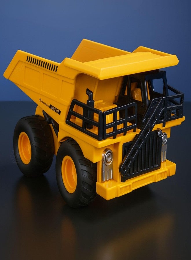 GRAPHENE Mining Dumper JCB Truck Toy Construction Vehicles for Kids Press & Go Friction Pushdozer Digger Toys Realistic Simulation Movable Joints Building Lorry Toys for 1+ Year Baby Boy Toddlers - Image 1